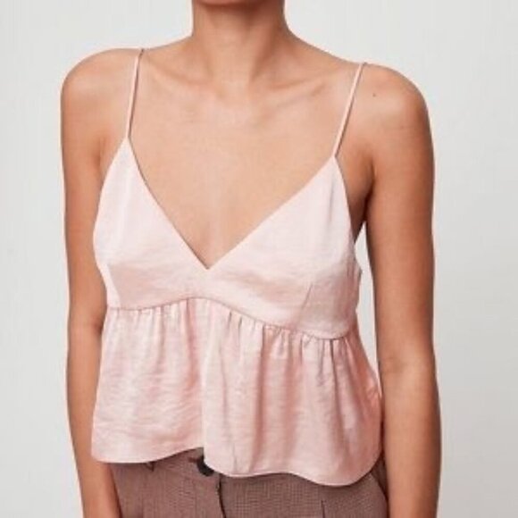 Aritzia Little Moon Camisole Pink Cropped Feminine Delicate XS - Picture 1 of 8